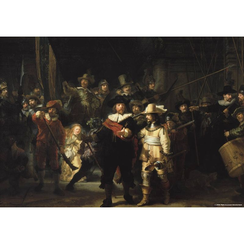 Foto van Puzzelman de nachtwacht - rembrandt van rijn (rijksmuseum) (1000)