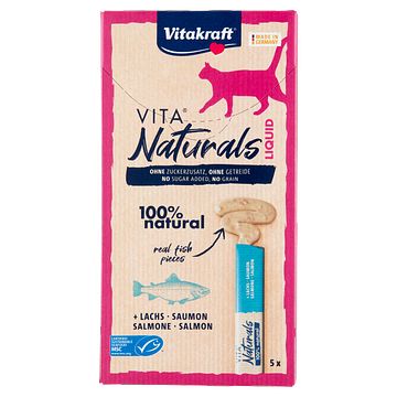 Foto van Vitakraft vita naturals liquid salmon 5 x 15g bij jumbo