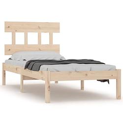 Foto van The living store bedframe grenenhout - 205.5x105.5x31 cm - comfortabele ondersteuning - tijdloos ontwerp