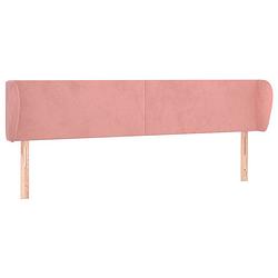 Foto van The living store hoofdbord - hoofdbord - 203 x 23 x 78/88 cm - roze fluweel