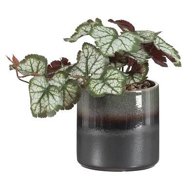 Foto van Kunstplant retro in pot - groen - 21 cm - leen bakker