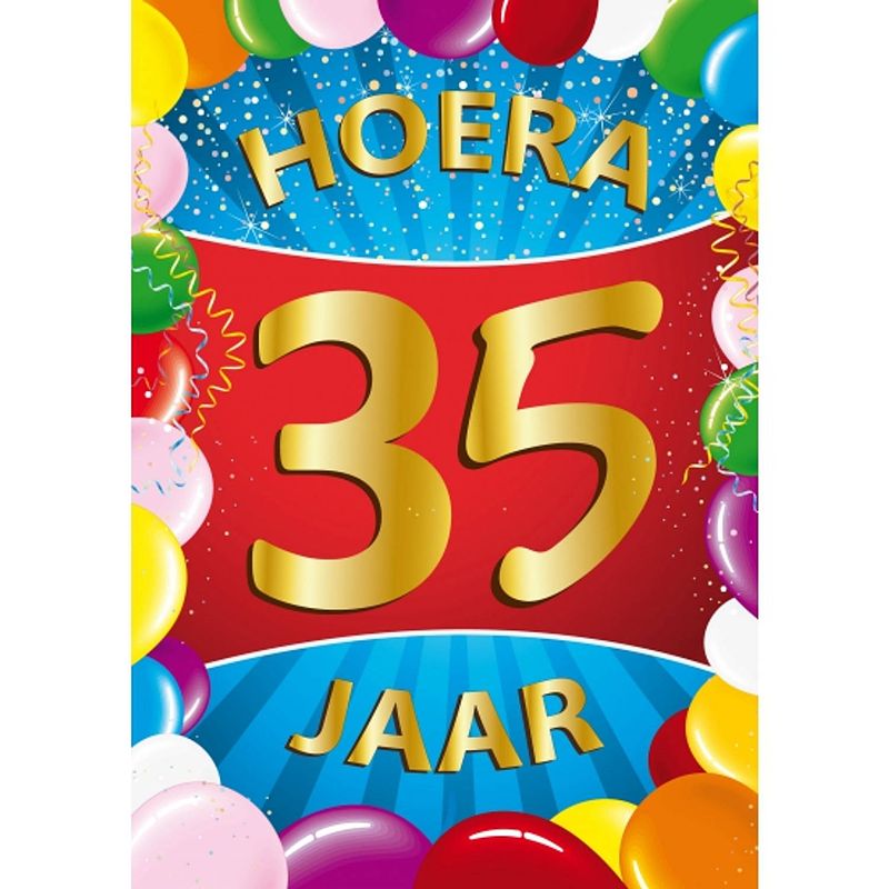 Foto van 35 jaar mega deurposter - feestposters