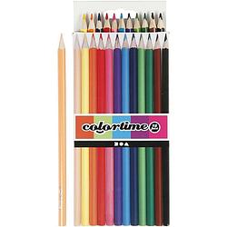 Foto van Colortime kleurpotloden 3 mm vulling multicolor 12 stuks