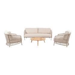 Foto van 4 seaons outdoor puccini/zucca stoel-bank loungeset - 4-delig