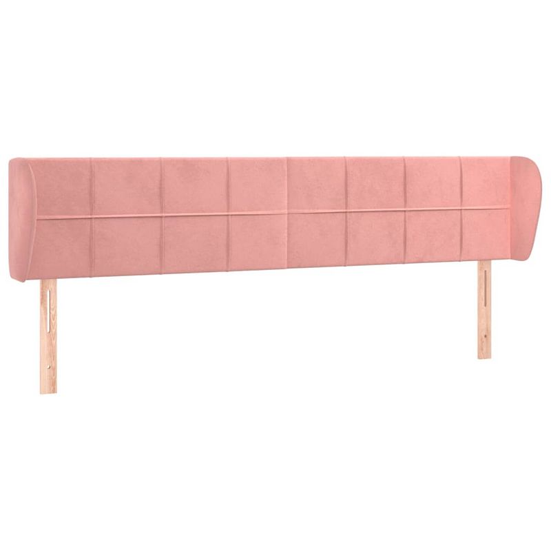 Foto van Vidaxl hoofdbord met randen 183x23x78/88 cm fluweel roze