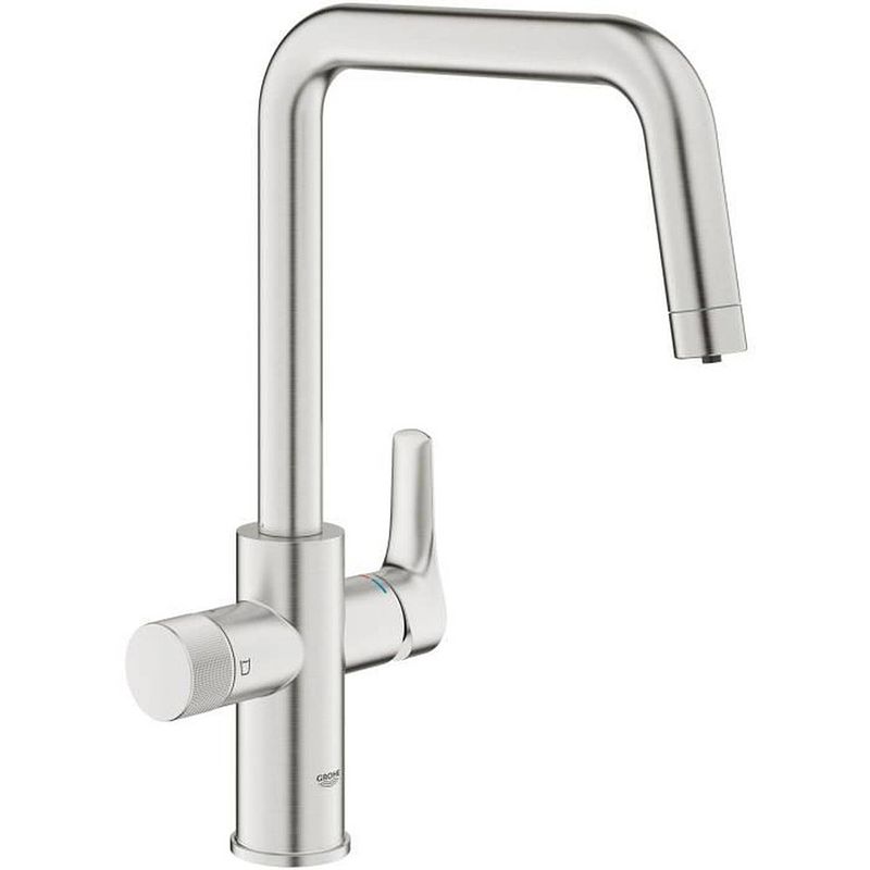 Foto van Keukenfilterkraan - waterfiltratie - hoge u-vormige uitloop - 150° draaibaar - grohe blue pure start - 30595dc0