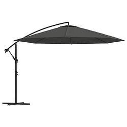 Foto van Vidaxl zweefparasol met aluminium paal 350 cm antraciet