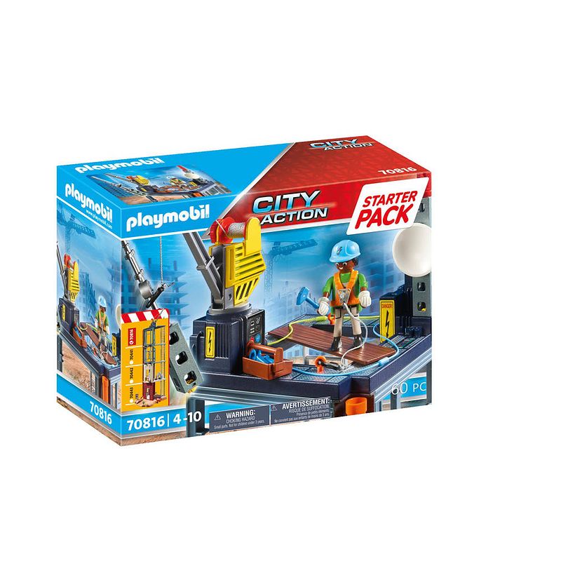 Foto van Playmobil starterpack bouwplaats met lier 70816