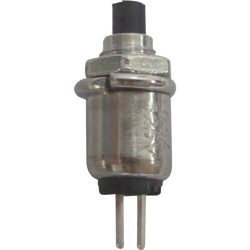 Foto van Tru components 1587718 tc-r13-81a-05bk druktoets 125 v/ac 0.5 a 1x uit/(aan) moment 1 stuk(s)