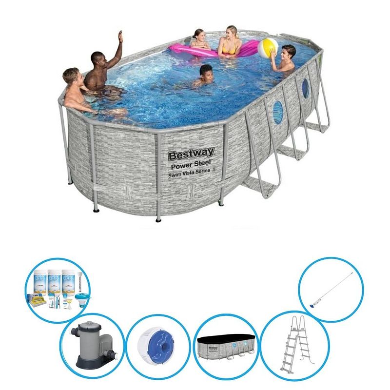 Foto van Bestway zwembad power steel swim vista - zwembadset - 549x274x122 cm