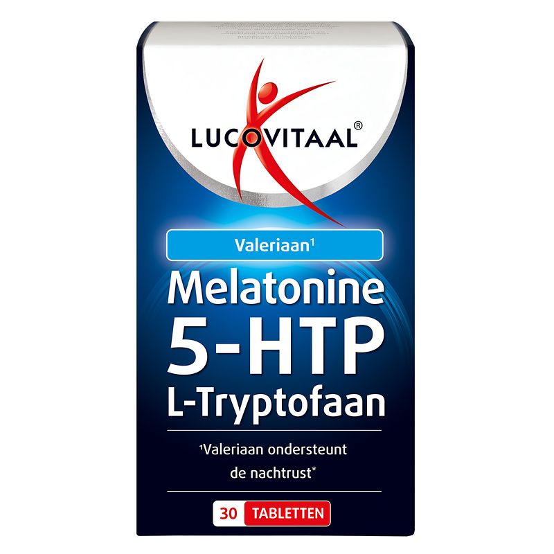 Foto van Lucovitaal melatonine 5-htp l-tryptofaan tabletten