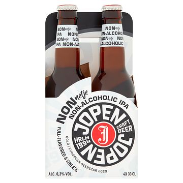 Foto van Jopen nonnetje ipa fles alcoholvrij 0,3% 4 x 330ml bij jumbo