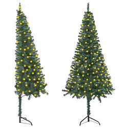 Foto van Vidaxl kunstkerstboom met led's hoek 120 cm pvc groen