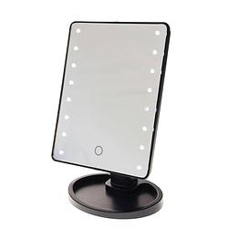 Foto van Touch screen make-up spiegel met led verlichting - zwart