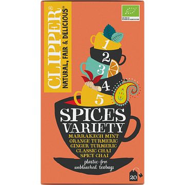 Foto van Clipper spices variety 20 stuks 41 g bij jumbo