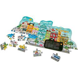 Foto van Hape vloerpuzzel city junior 83 cm hout 48-delig