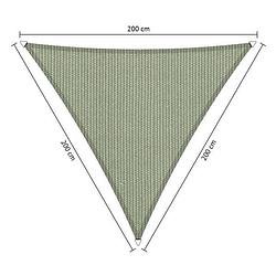 Foto van Shadow comfort driehoek 2x2x2m moonstone green