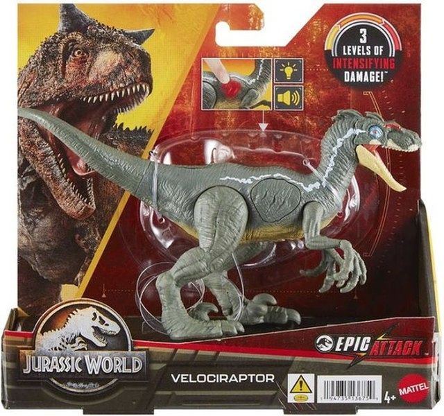 Foto van Jurassic world epic attack velociraptor