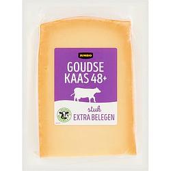 Foto van Jumbo goudse kaas extra belegen 48+ stuk 450g