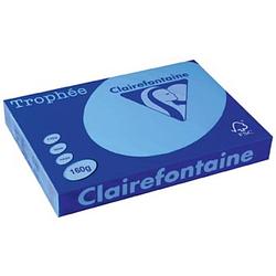 Foto van Clairefontaine trophée intens a3 koningsblauw, 160 g, 250 vel