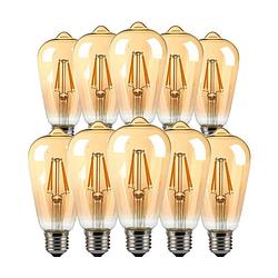 Foto van V-tac vt-1964 10-pack st64 filament led lamp - e27- 4w - 350 lm -