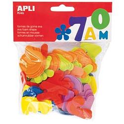Foto van Apli kids schuimrubber letters, blister met 104 stuks in geassorteerde kleuren