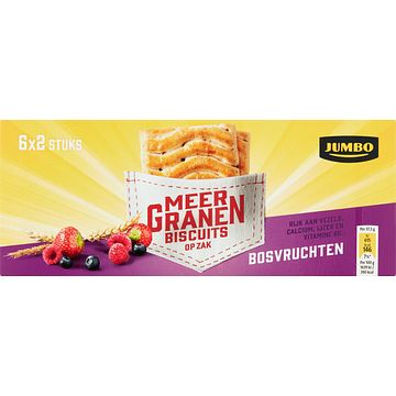 Foto van Jumbo meergranenbiscuits bosvruchten 6 x 2 stuks