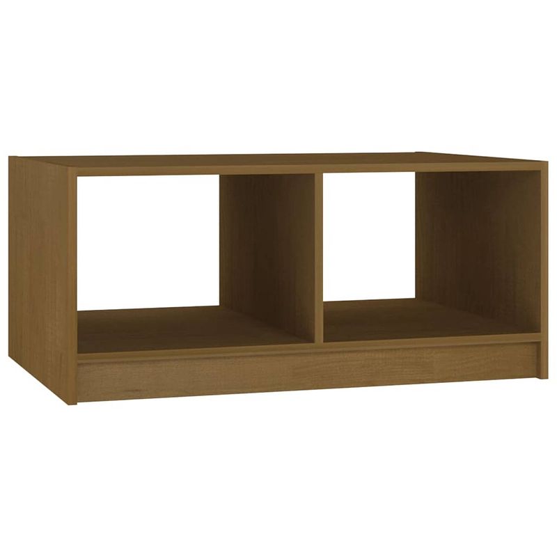 Foto van Vidaxl salontafel 75x50x33,5 cm massief grenenhout honingbruin