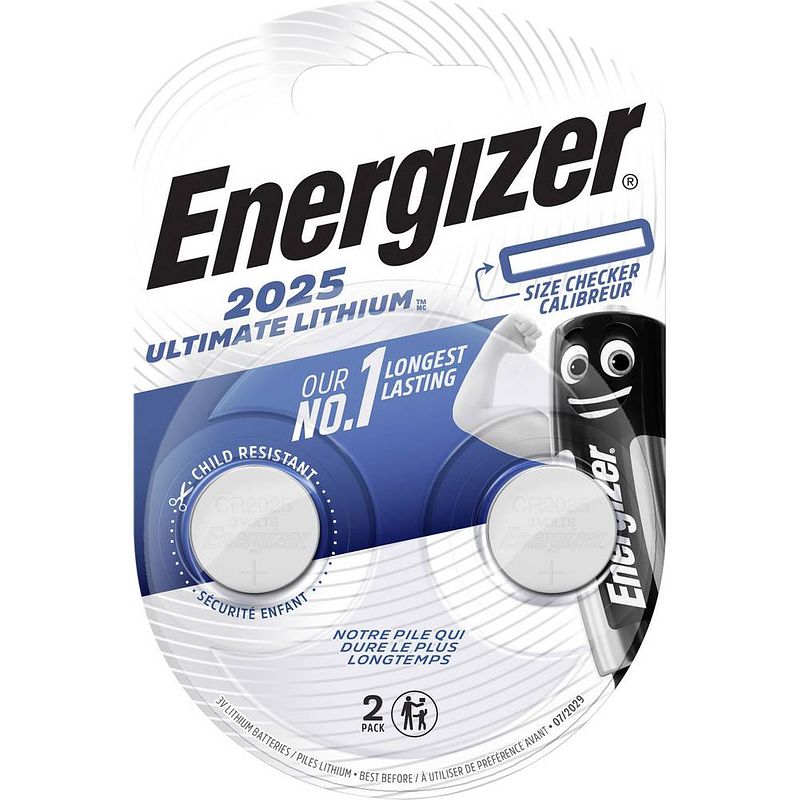 Foto van Energizer batterij knoopcel ultimate lithium 3v cr2025 2 stuks