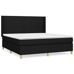 Foto van The living store boxspringbed - comfort - bed - 203 x 183 x 118/128 cm - zwart