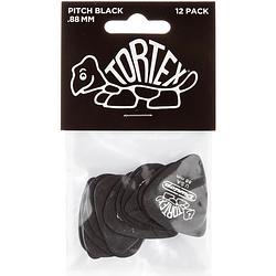 Foto van Dunlop tortex pitch black standard 0.88mm 12-pack plectrumset zwart