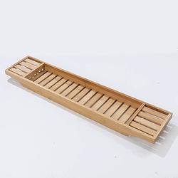 Foto van Decopatent® badrekje voor over bad - 70 cm - bamboe hout - badrek -