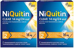 Foto van Niquitin clear pleister twee weken behandeling