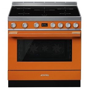 Foto van Smeg cpf9ipor inductie fornuis oranje