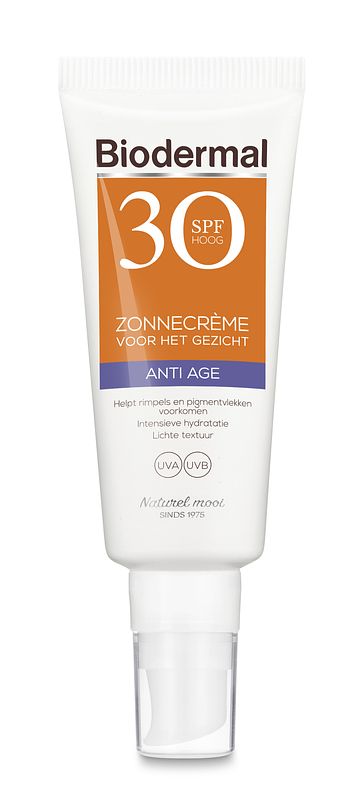 Foto van Biodermal anti age zonnecrème gezicht spf30