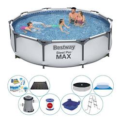 Foto van Bestway steel pro max rond 305x76 cm - deluxe zwembad set