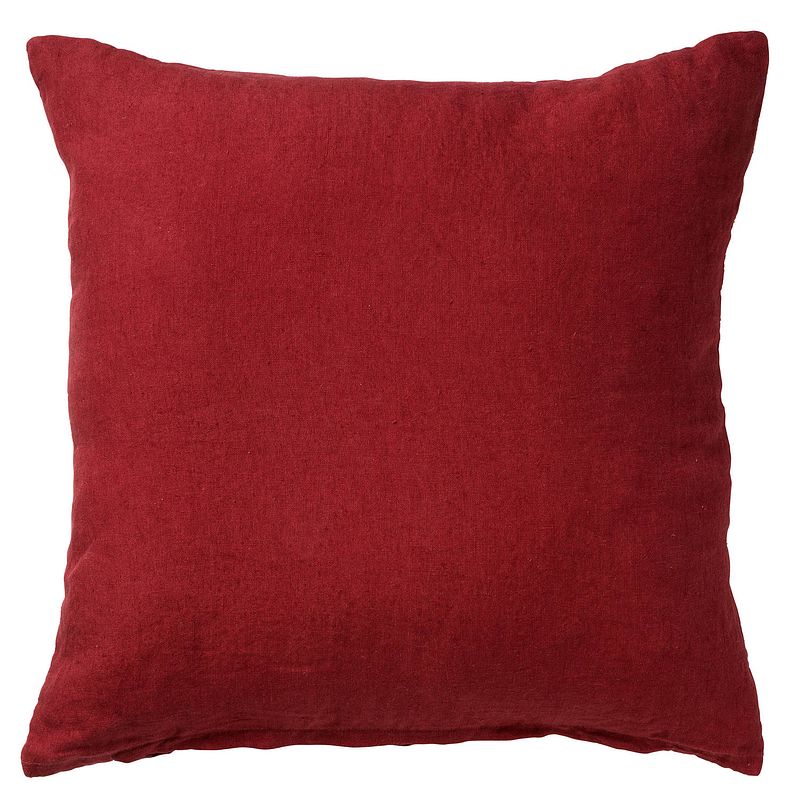 Foto van Dutch decor linn - kussenhoes linnen merlot 45x45 cm - rood - rood