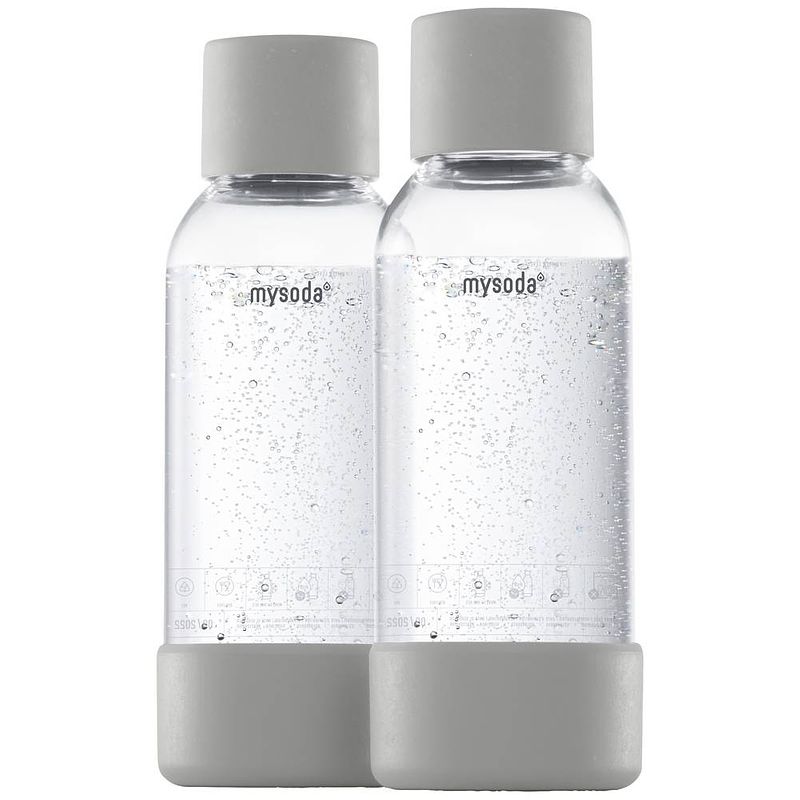 Foto van Mysoda pet-fles 0,5l bottle 2 pack gray grijs