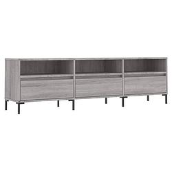 Foto van The living store tv-meubel - grijs sonoma eiken - 150 x 30 x 44.5 cm - met opbergruimte