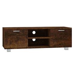 Foto van The living store tv-meubel - modern - tv-kast - 120 x 40.5 x 35 cm - gerookt eiken