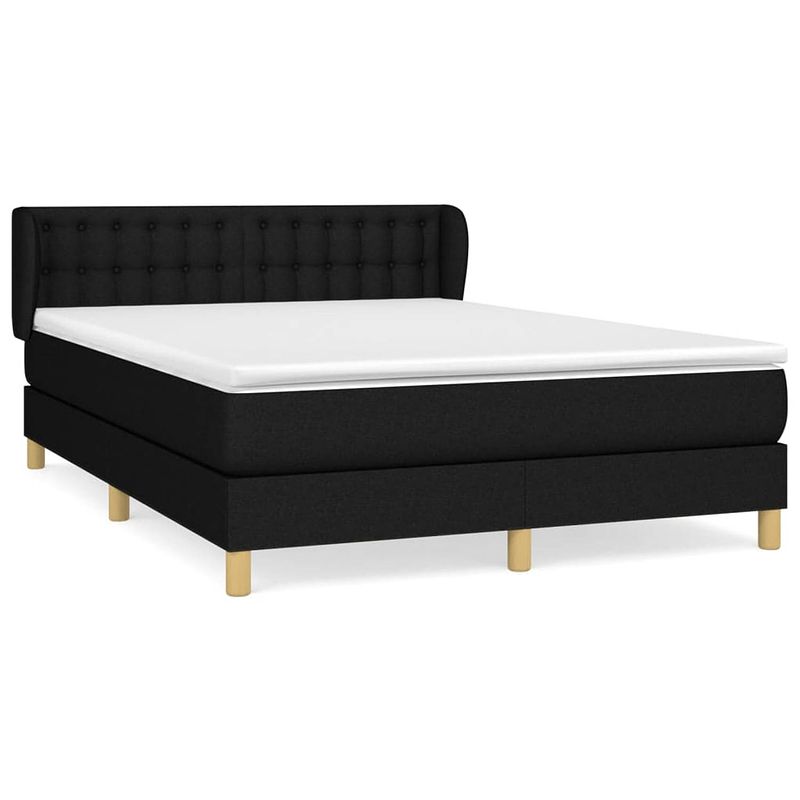 Foto van The living store boxspringbed - pocketvering - 140x200cm - zwart