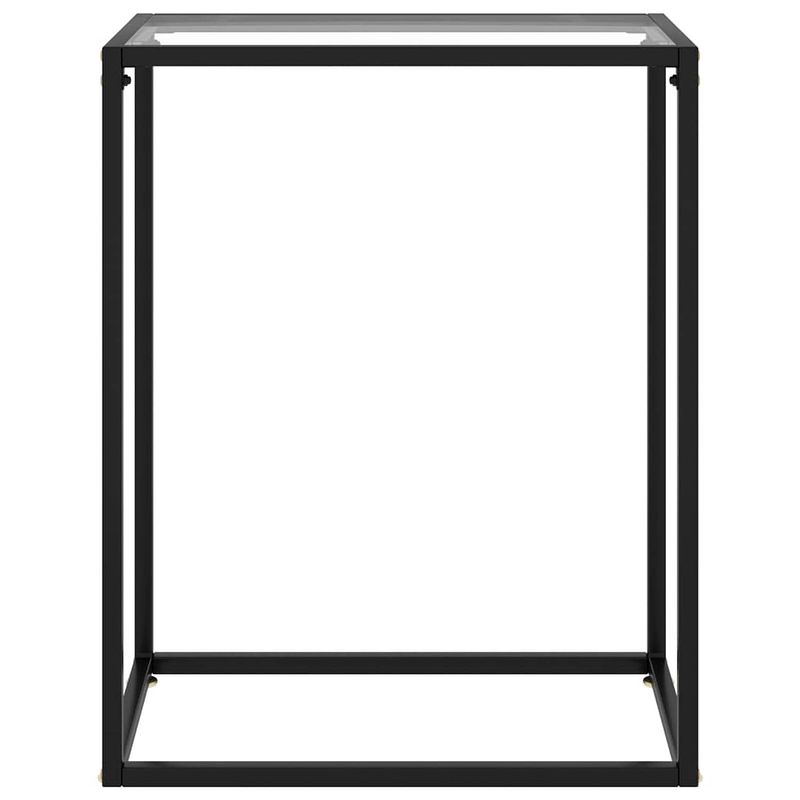 Foto van The living store wandtafel transparant gehard glas 60 x 35 x 75 cm - stabiel en stevig