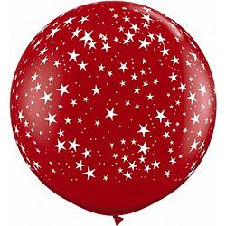 Foto van Mega ballon sterren rood 90 cm - ballonnen