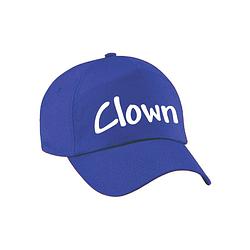 Foto van Clown verkleed pet blauw kinderen - verkleedhoofddeksels