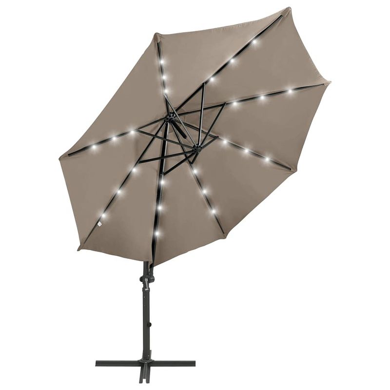 Foto van The living store parasol tuin led 300x238 cm - taupe