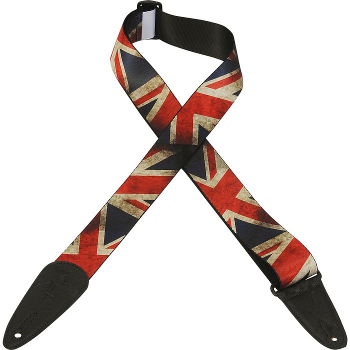 Foto van Levys leathers mpd-uk union jack polyester gitaarband