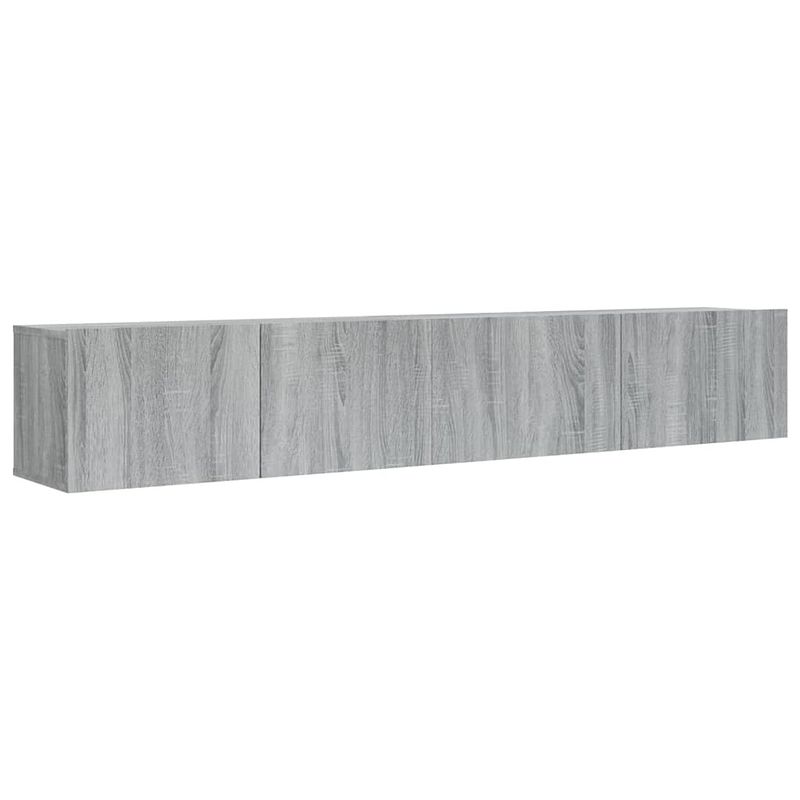 Foto van The living store tv meubelset - grijs sonoma eiken - 100 x 30 x 30 cm - 80 x 30 x 30 cm