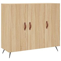 Foto van Vidaxl dressoir 90x34x80 cm bewerkt hout sonoma eikenkleurig