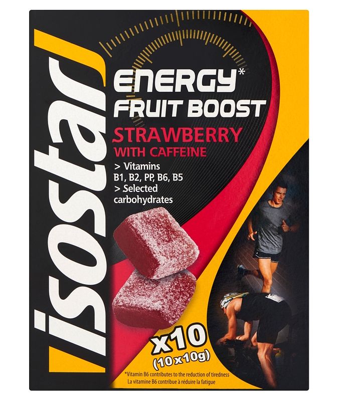 Foto van Isostar energy fruit boost strawberry