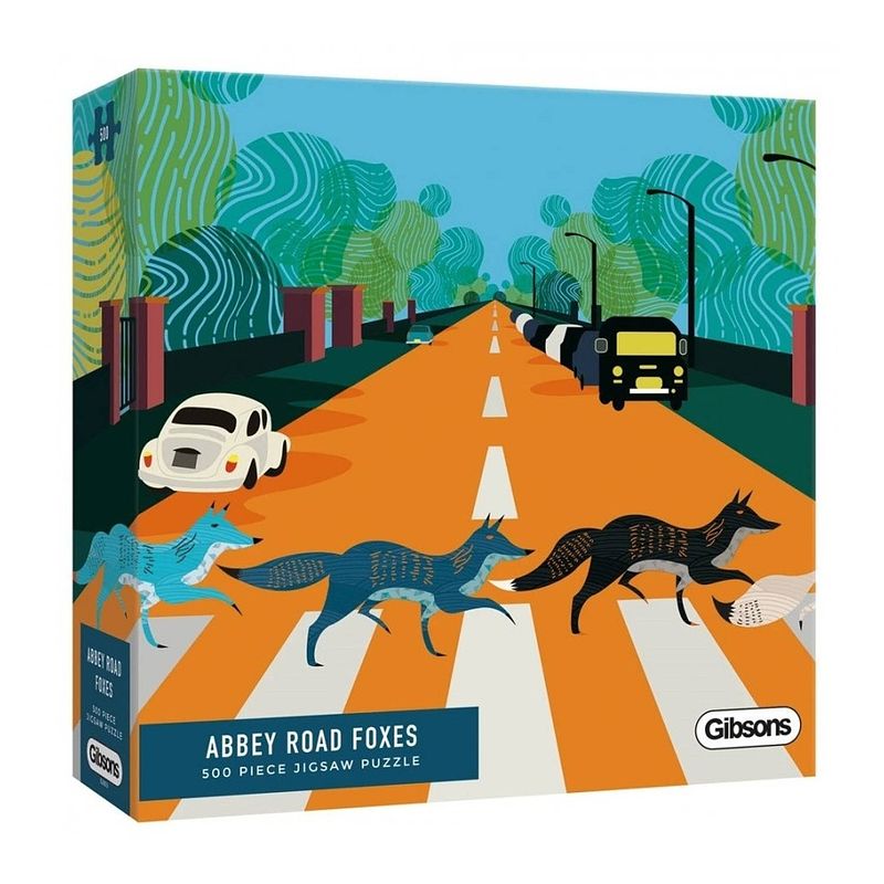 Foto van Gibsons legpuzzel abbey road foxes - 500 stukjes